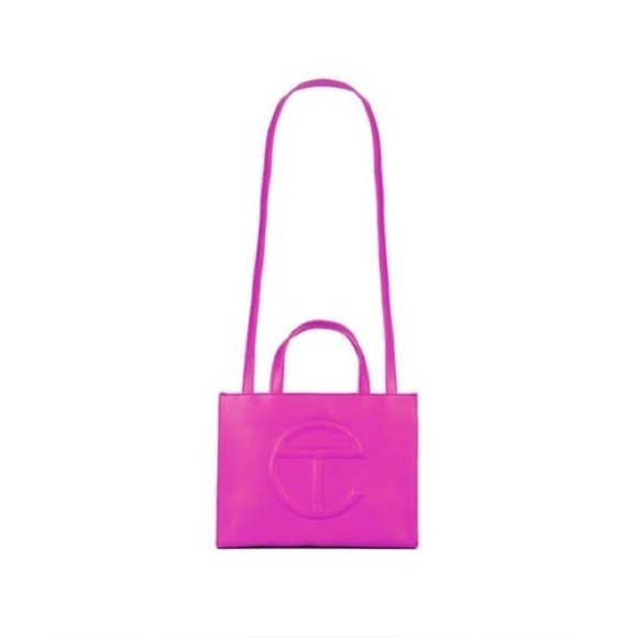 TELFAR’S SIGNATURE LOGO BAG Small Rose Shopper Bag IN BRIGHT PINK - Picture 3 of 8